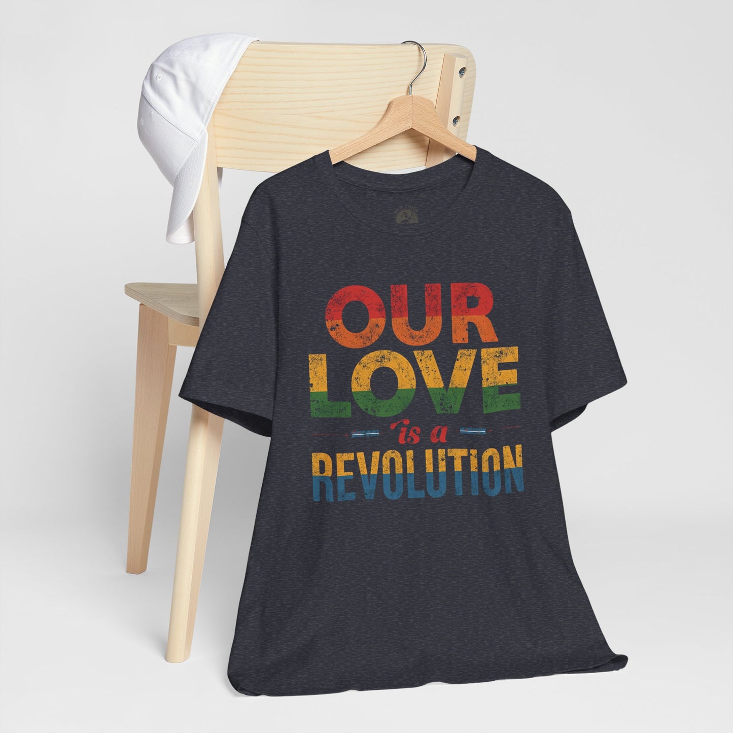 Our Love Is a Revolution Tee | Unisex Pride T-Shirt, LGBTQ+ Equality Apparel, Love Is Love Statement Shirt, Gift for Allies, Casual Wear