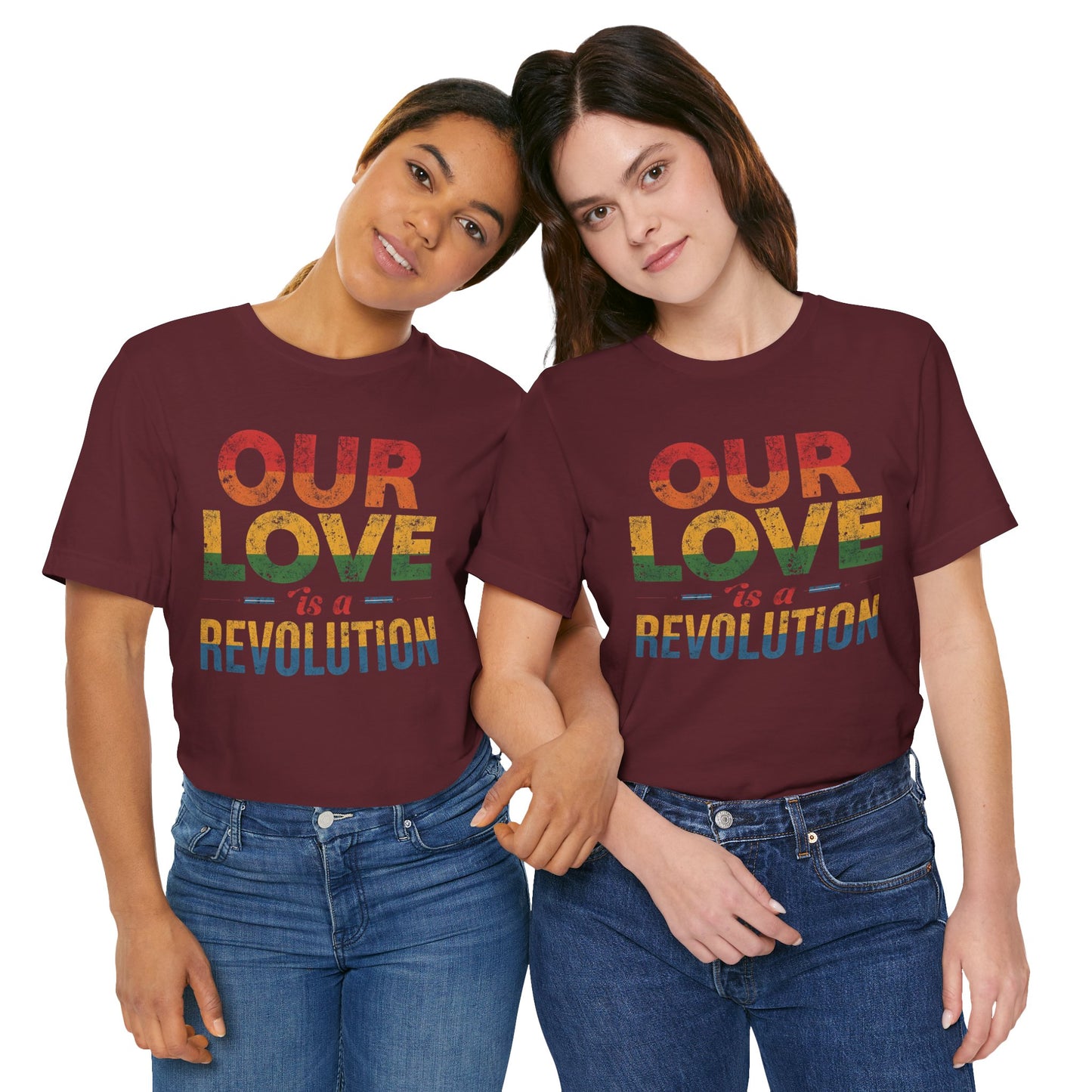Our Love Is a Revolution Tee | Unisex Pride T-Shirt, LGBTQ+ Equality Apparel, Love Is Love Statement Shirt, Gift for Allies, Casual Wear