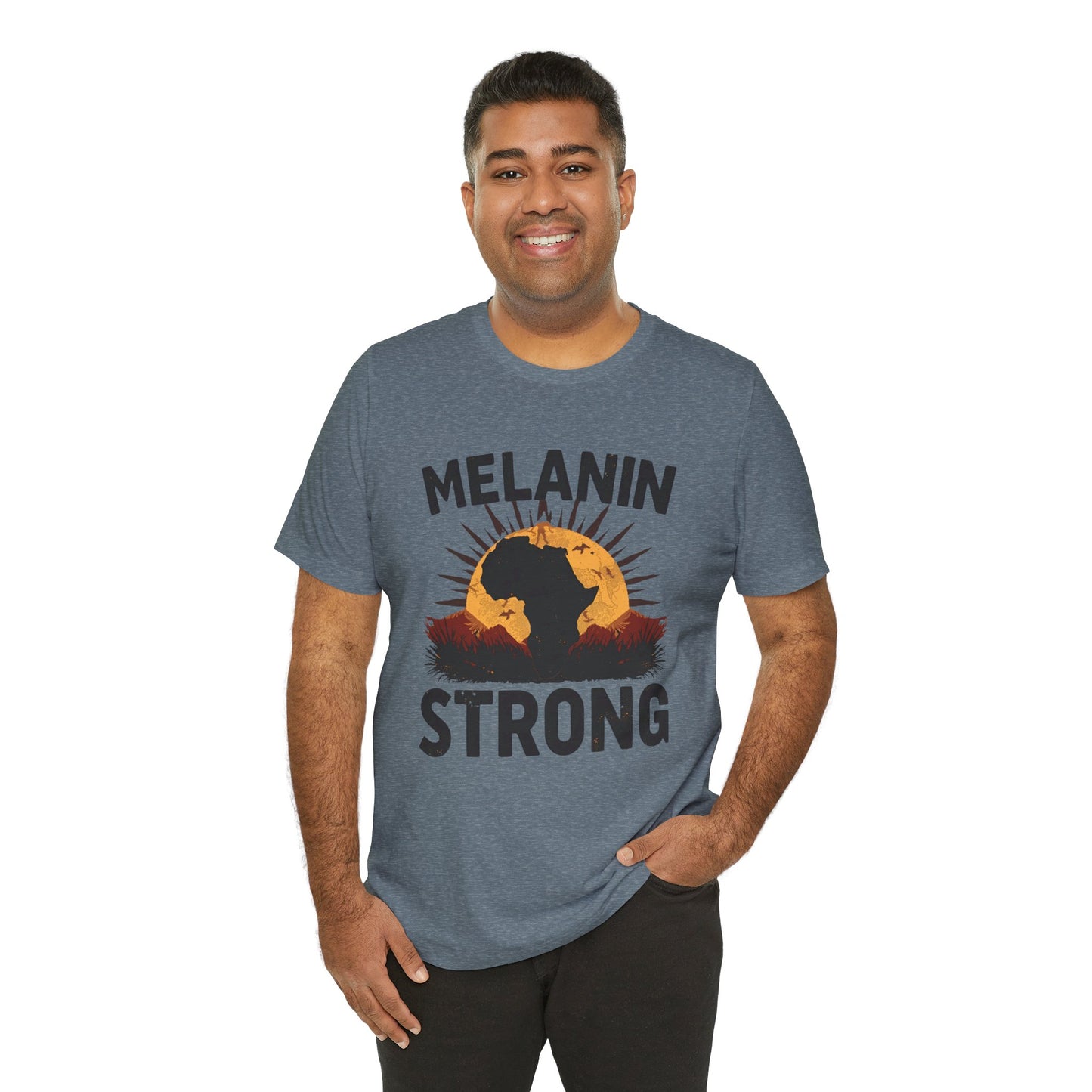 Melanin Strong – Unisex Jersey Short Sleeve Shirt | Empowerment Tee | Black History Month Apparel | Statement Shirt | Gift for Activists