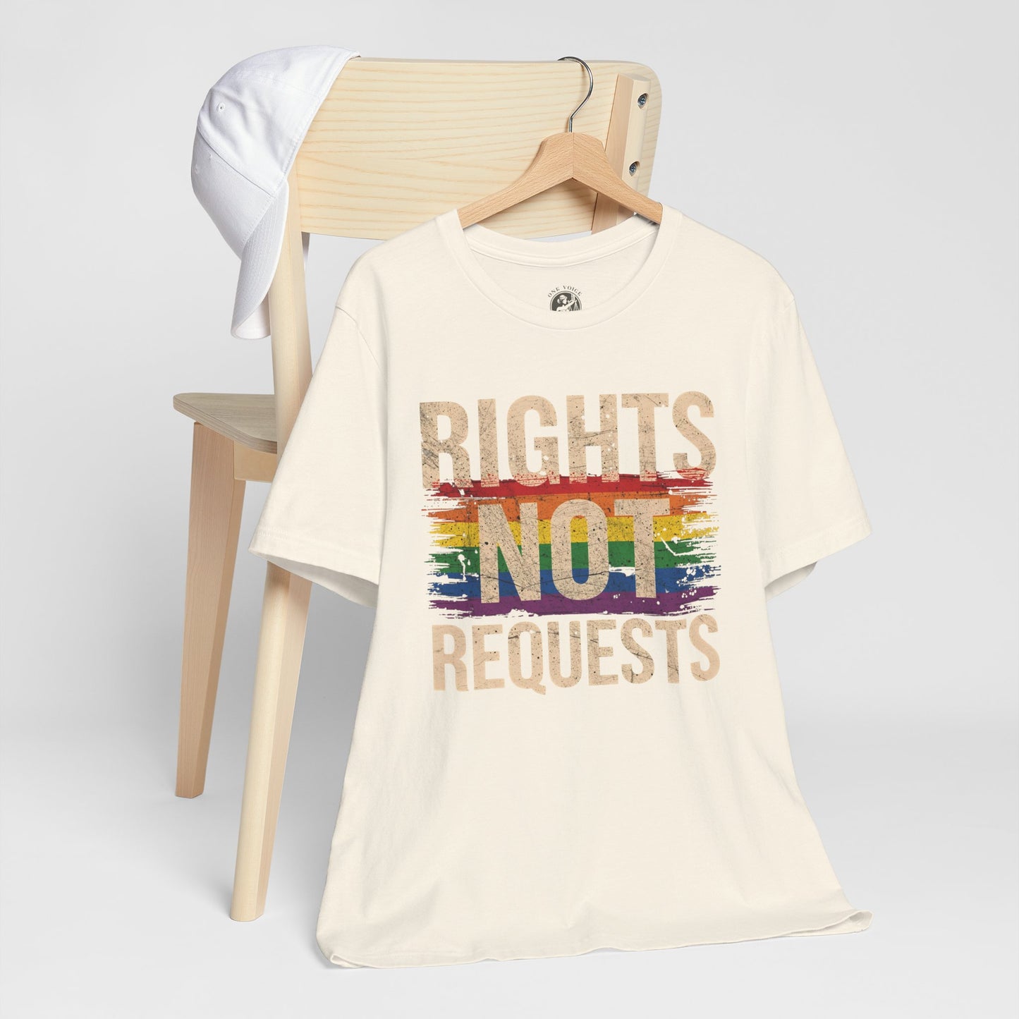 Rights Not Requests – Unisex T-Shirt | LGBTQ+ Activism Shirt | Equality Apparel | Rainbow Graphic Tee | Casual Pride Wear | PrideWEAR Collection