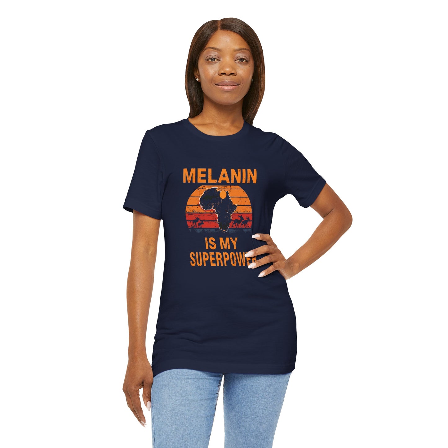 Melanin Superpower Tee | Unisex Jersey Short Sleeve T-Shirt, Activism Apparel, Black Pride Statement Shirt, Gift for Social Justice Advocates