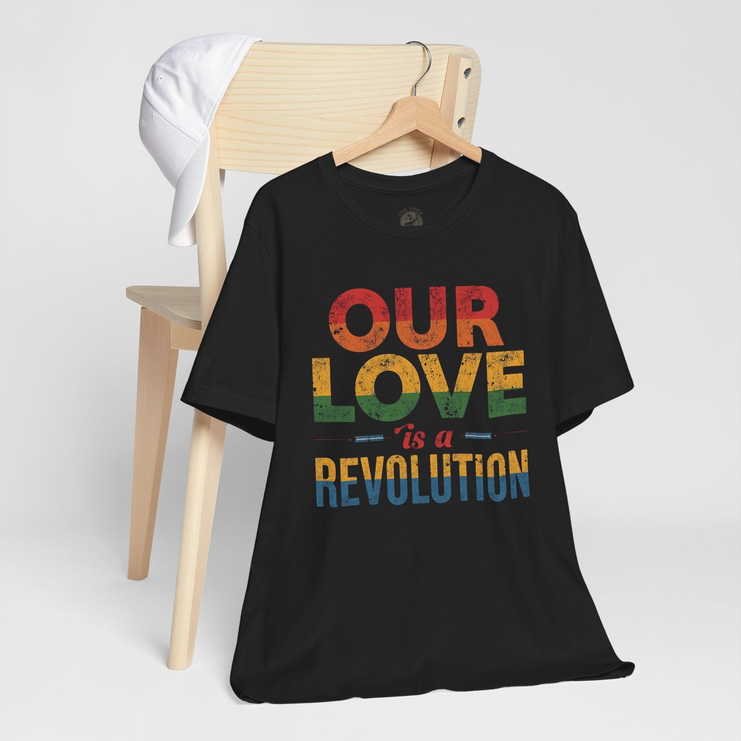 Our Love Is a Revolution Tee | Unisex Pride T-Shirt, LGBTQ+ Equality Apparel, Love Is Love Statement Shirt, Gift for Allies, Casual Wear