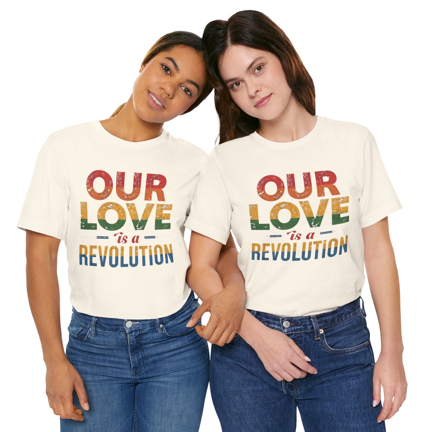 Our Love Is a Revolution Tee | Unisex Pride T-Shirt, LGBTQ+ Equality Apparel, Love Is Love Statement Shirt, Gift for Allies, Casual Wear