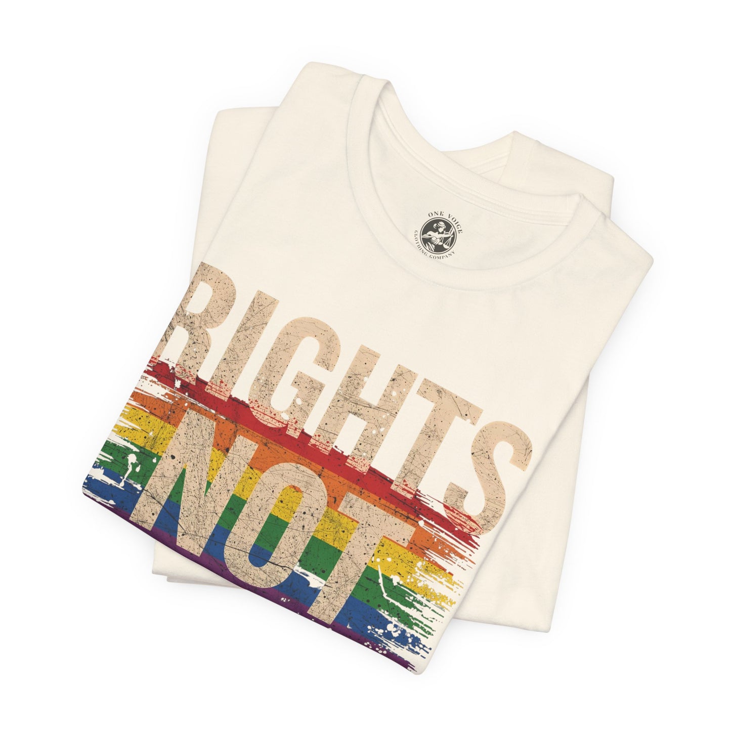 Rights Not Requests – Unisex T-Shirt | LGBTQ+ Activism Shirt | Equality Apparel | Rainbow Graphic Tee | Casual Pride Wear | PrideWEAR Collection