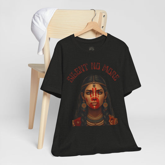 Silent No More Tee – Unisex MelaninWEAR Graphic Shirt Honoring Indigenous Women, Cultural Pride, and Empowered Voices