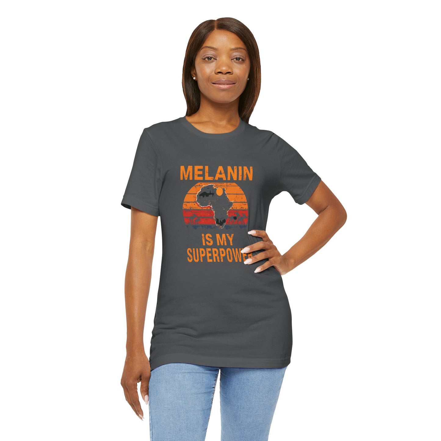 Melanin Superpower Tee | Unisex Jersey Short Sleeve T-Shirt, Activism Apparel, Black Pride Statement Shirt, Gift for Social Justice Advocates