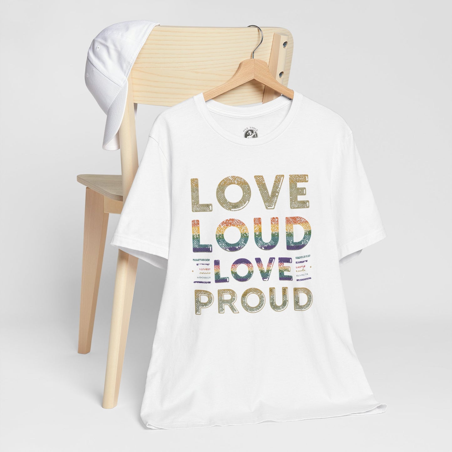 Love Loud Love Proud Tee | Unisex LGBTQ+ Pride Shirt, Equality Statement T-Shirt, Festival Apparel, Positive Vibes Gift for Friends