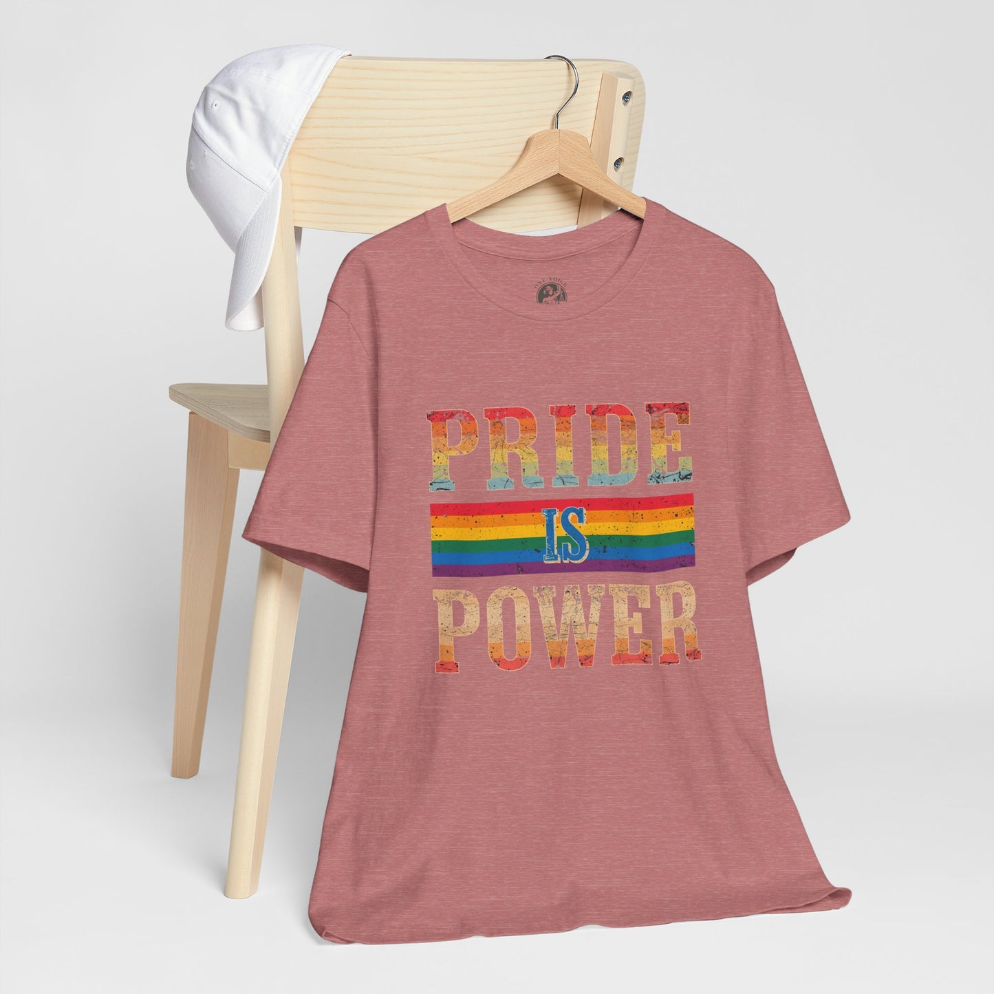 Pride is Power – Unisex Jersey Tee | Pride T-Shirt | LGBTQ+ Apparel | Equality Statement Shirt | Comfortable Casual Wear | Gift for Activists