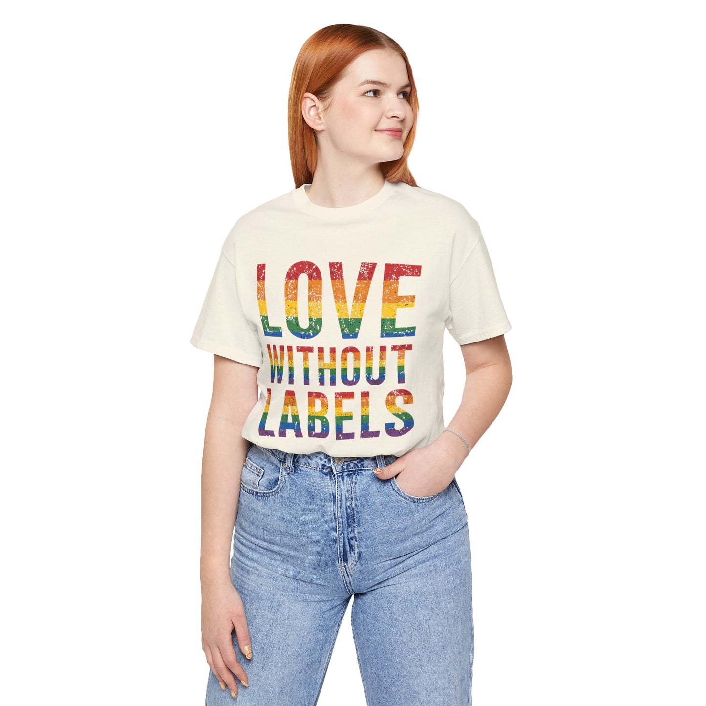 Love Without Labels – Unisex Tee | Celebrate Pride | LGBTQ+ Support Shirt | Casual Wear | Gift for Friends | PrideWEAR Collection