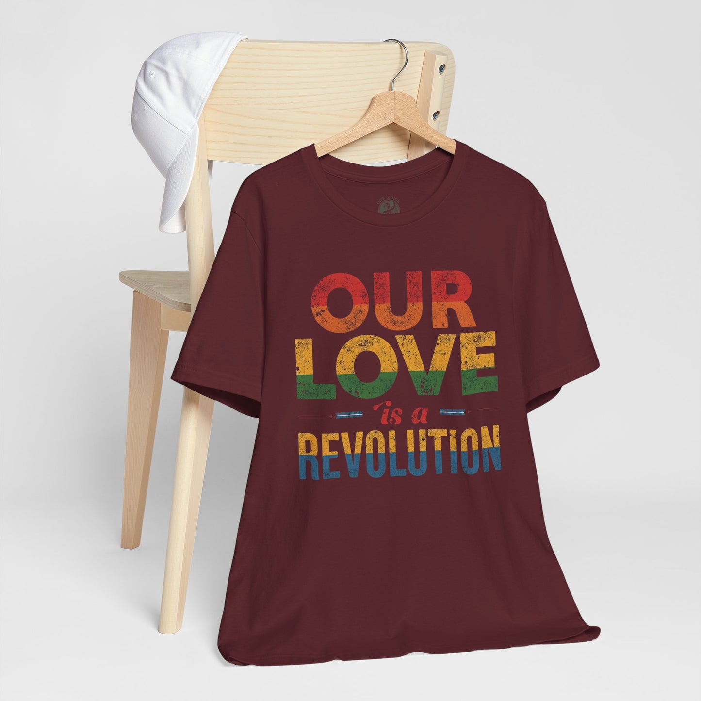 Our Love Is a Revolution Tee | Unisex Pride T-Shirt, LGBTQ+ Equality Apparel, Love Is Love Statement Shirt, Gift for Allies, Casual Wear