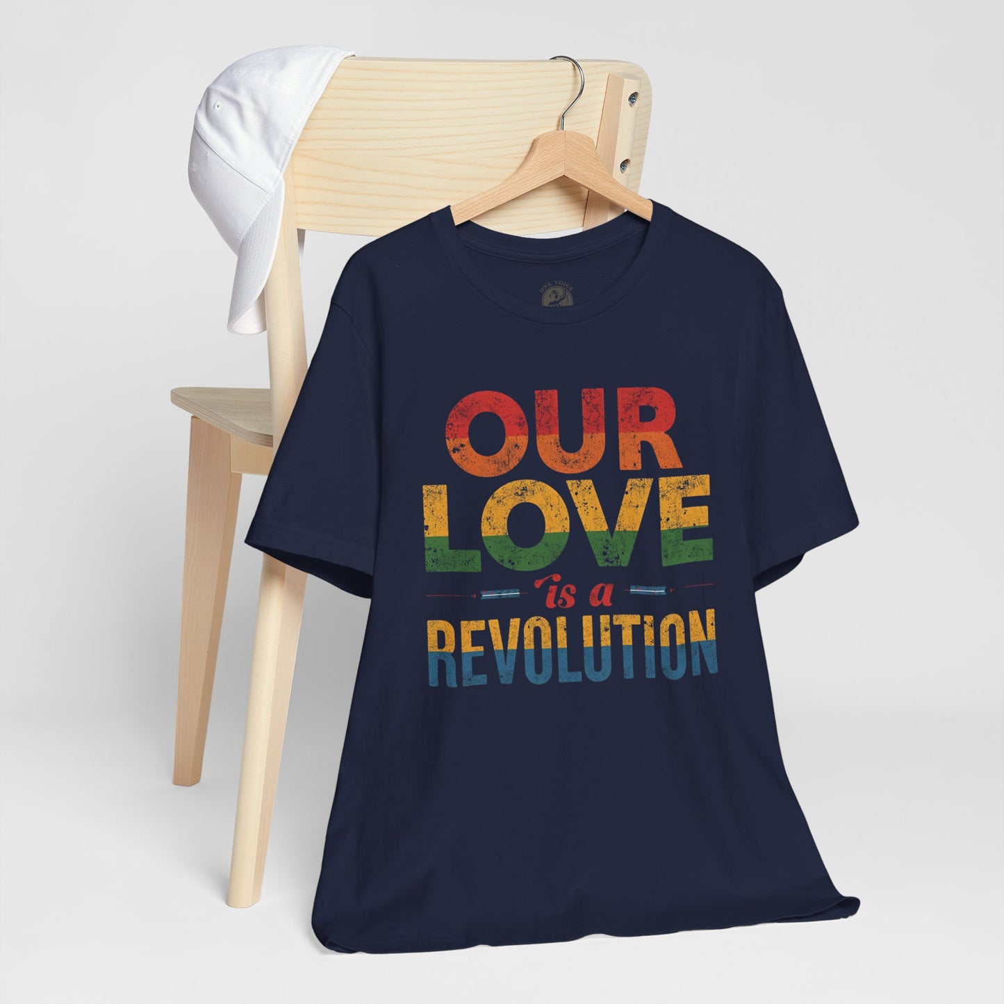 Our Love Is a Revolution Tee | Unisex Pride T-Shirt, LGBTQ+ Equality Apparel, Love Is Love Statement Shirt, Gift for Allies, Casual Wear