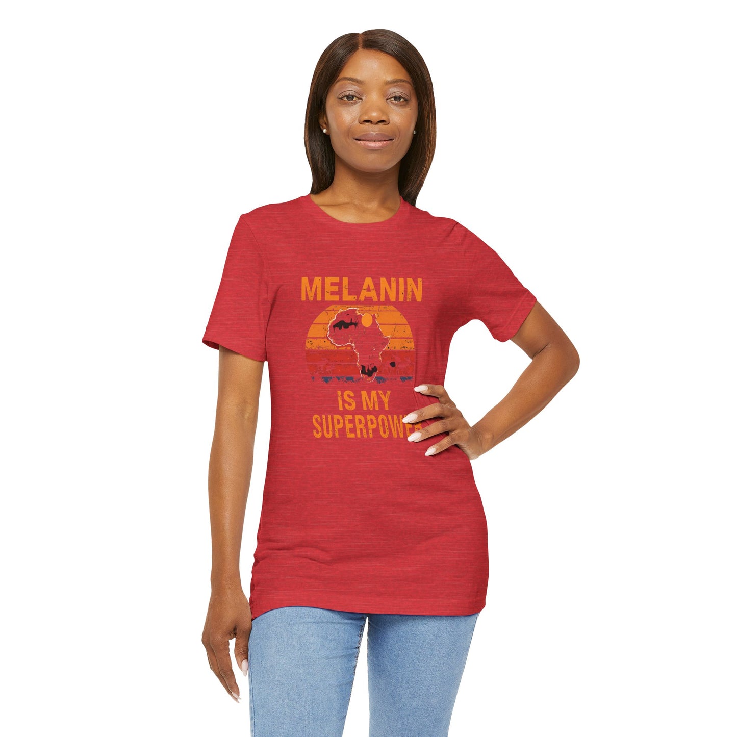 Melanin Superpower Tee | Unisex Jersey Short Sleeve T-Shirt, Activism Apparel, Black Pride Statement Shirt, Gift for Social Justice Advocates