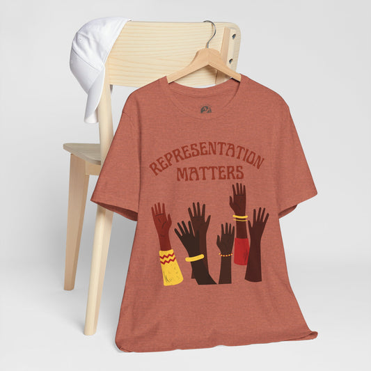 Representation Matters Tee – Unisex MelaninWEAR Shirt Celebrating Excellence, Diversity, and Cultural Pride