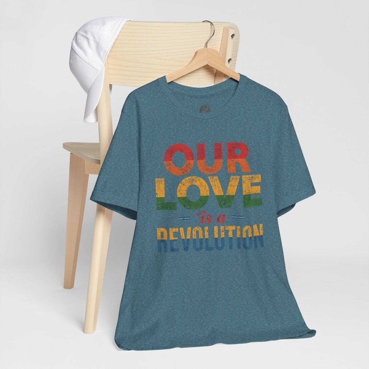 Our Love Is a Revolution Tee | Unisex Pride T-Shirt, LGBTQ+ Equality Apparel, Love Is Love Statement Shirt, Gift for Allies, Casual Wear
