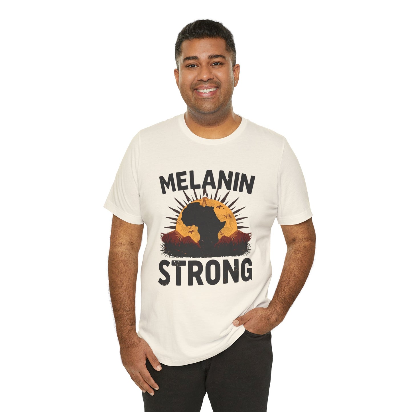 Melanin Strong – Unisex Jersey Short Sleeve Shirt | Empowerment Tee | Black History Month Apparel | Statement Shirt | Gift for Activists
