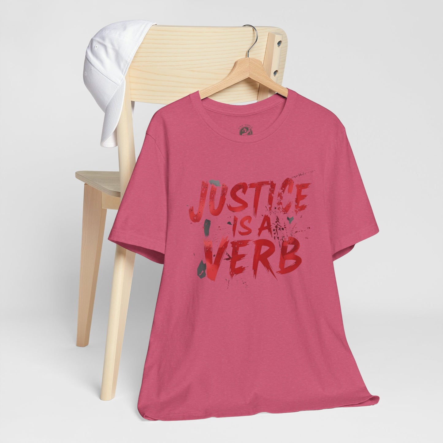 Justice Is a Verb T-Shirt | Unisex Short Sleeve Statement Tee, Activism Apparel, Equality Shirt, Social Justice Gift