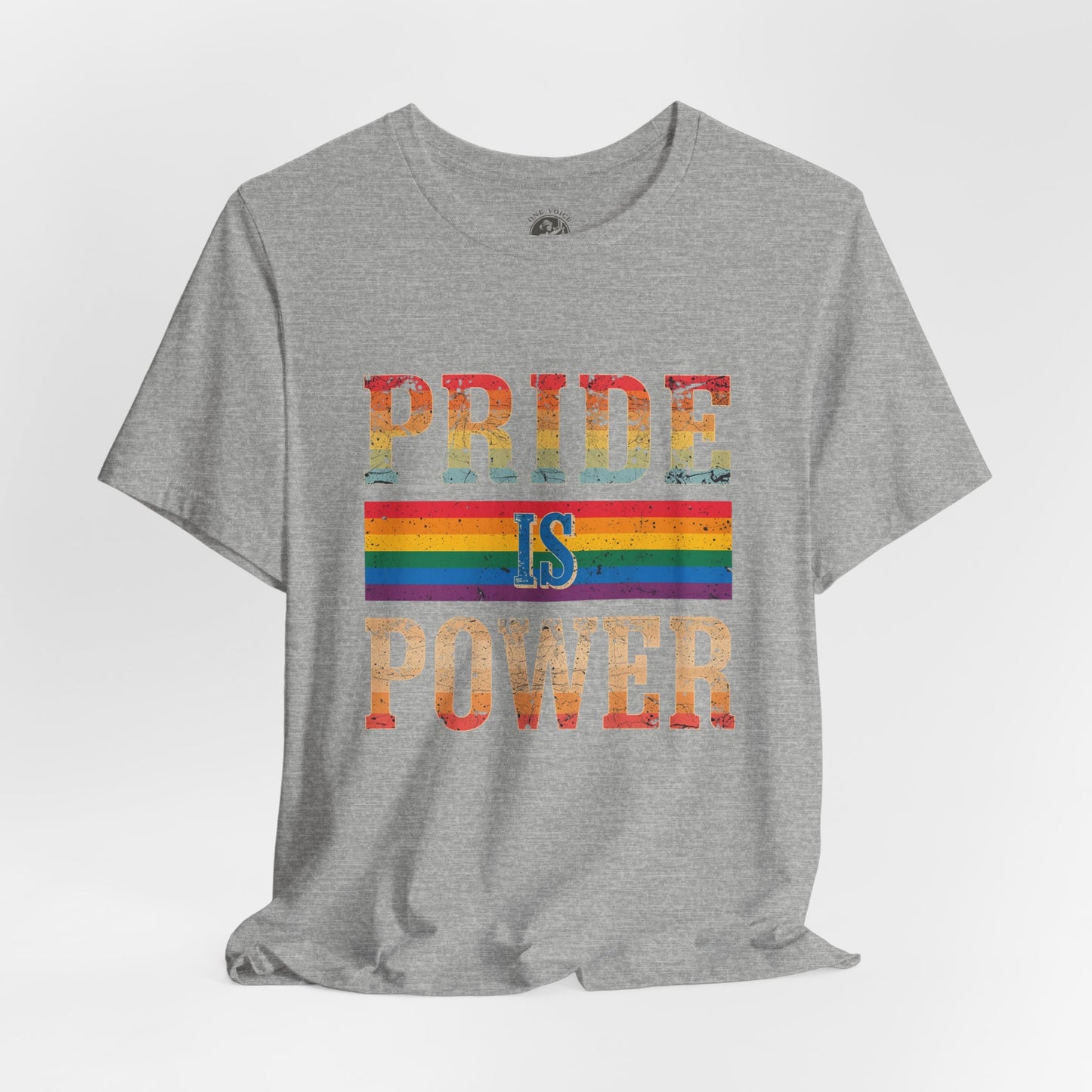 Pride is Power – Unisex Jersey Tee | Pride T-Shirt | LGBTQ+ Apparel | Equality Statement Shirt | Comfortable Casual Wear | Gift for Activists