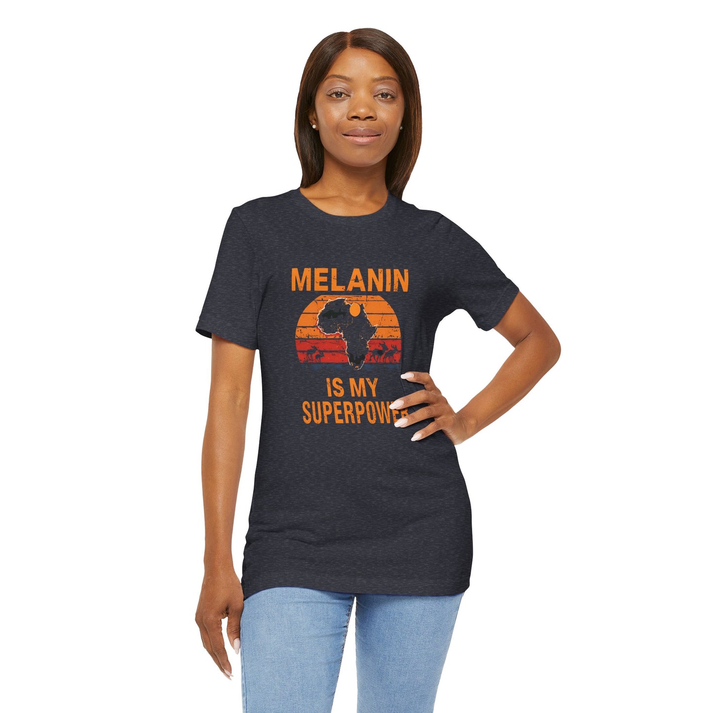 Melanin Superpower Tee | Unisex Jersey Short Sleeve T-Shirt, Activism Apparel, Black Pride Statement Shirt, Gift for Social Justice Advocates