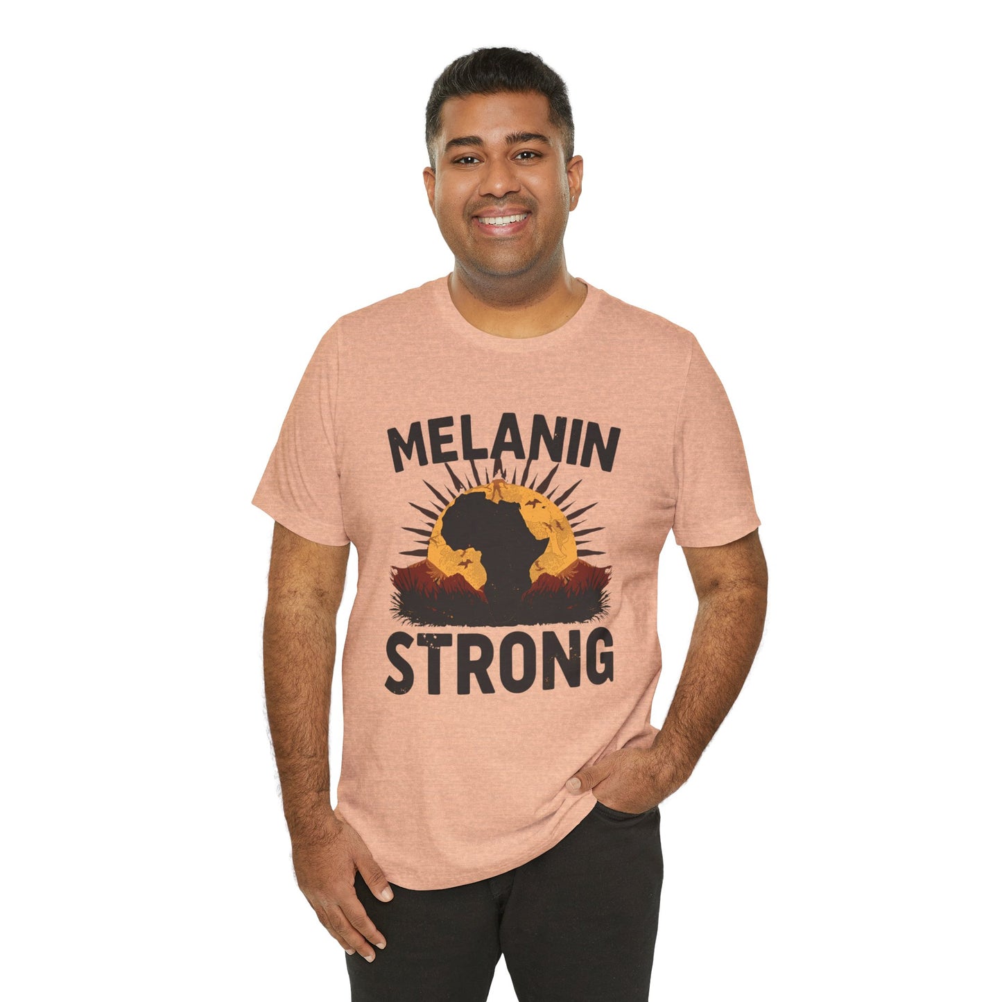 Melanin Strong – Unisex Jersey Short Sleeve Shirt | Empowerment Tee | Black History Month Apparel | Statement Shirt | Gift for Activists