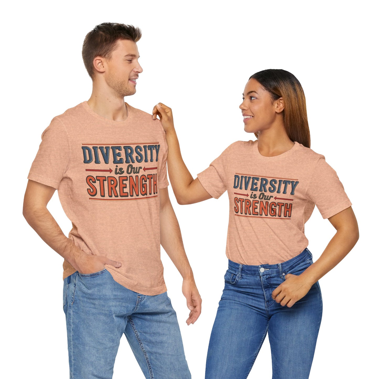 Diversity is Our Strength – Unisex T-Shirt | Equality Message Short Sleeve Tee | Pride Event Shirt | Casual Wear | Gifts for Friends & Allies