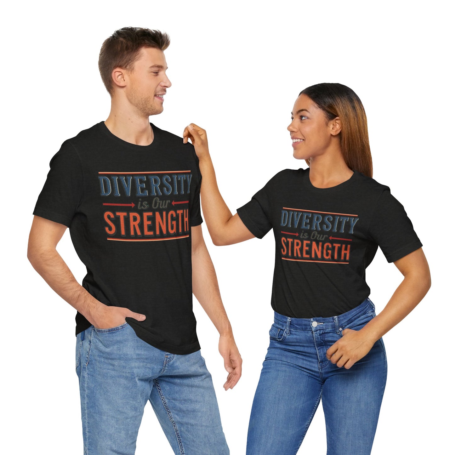 Diversity is Our Strength – Unisex T-Shirt | Equality Message Short Sleeve Tee | Pride Event Shirt | Casual Wear | Gifts for Friends & Allies