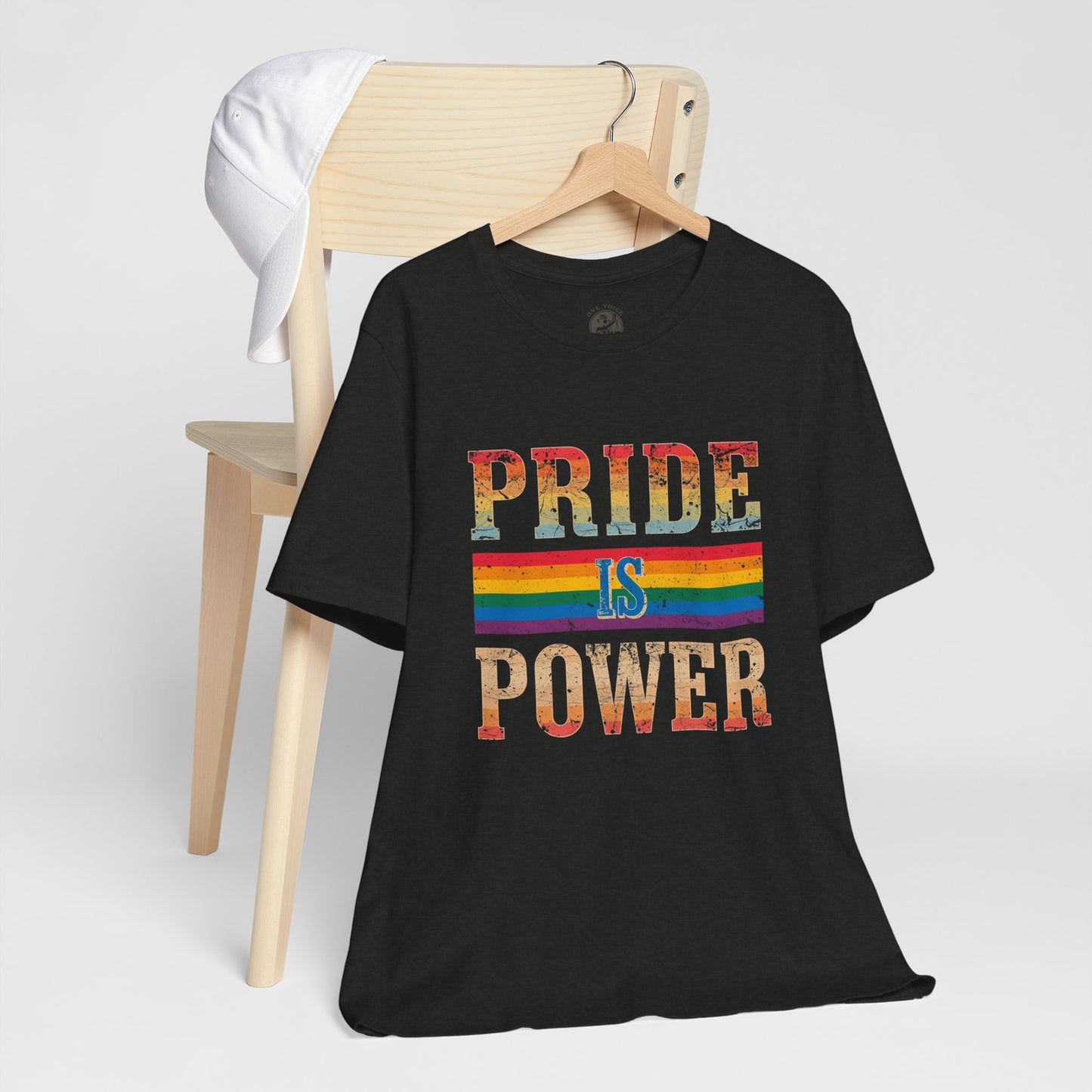 Pride is Power – Unisex Jersey Tee | Pride T-Shirt | LGBTQ+ Apparel | Equality Statement Shirt | Comfortable Casual Wear | Gift for Activists