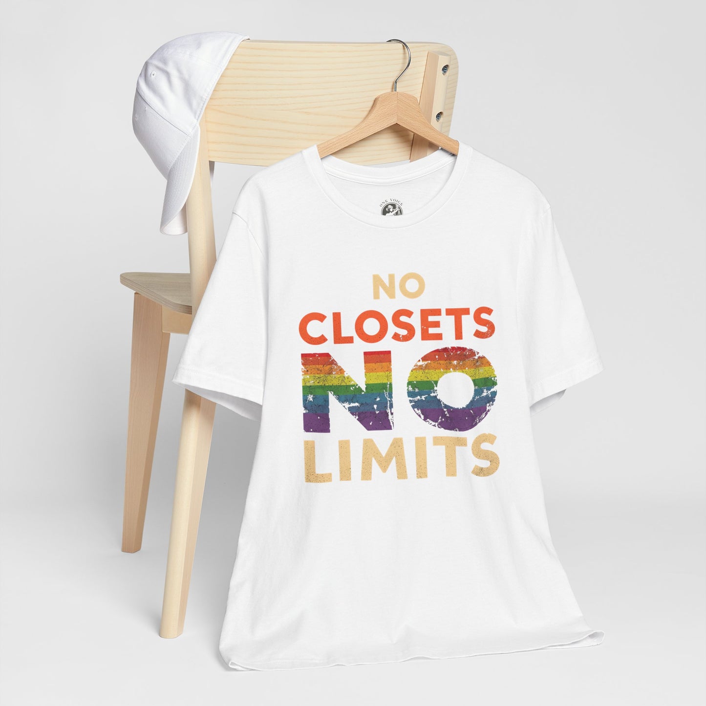 No Closets No Limits – Pride-Themed Unisex Tee | LGBTQ+ Shirt | Gay Pride Apparel | Equality T-Shirt | StatementWEAR | Comfortable Everyday Wear