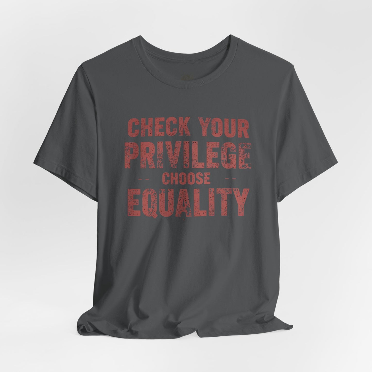 Check Your Privilege Choose Equality – Equality Message Unisex T-Shirt | Social Justice Tee | Casual Wear | Gift for Activists | Summer Fashion | Equality Awareness
