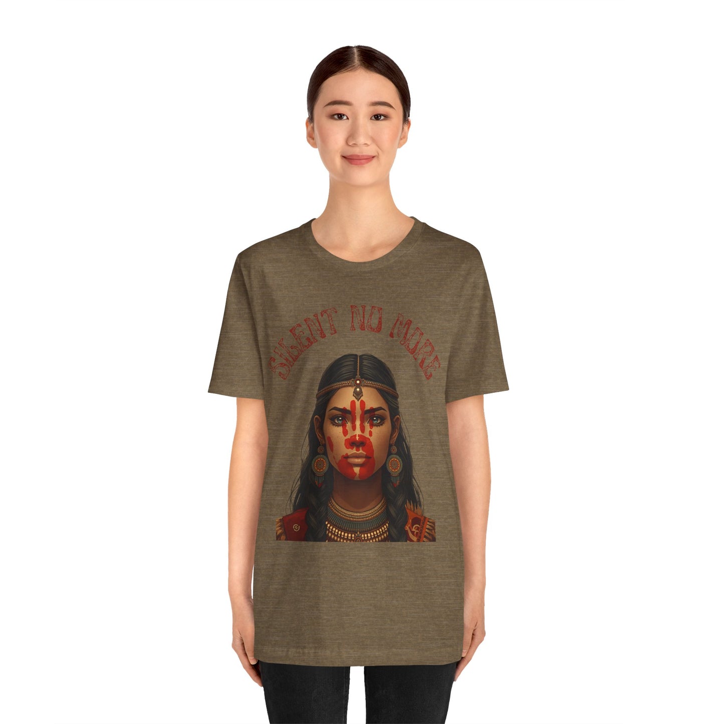 Silent No More Tee – Unisex MelaninWEAR Graphic Shirt Honoring Indigenous Women, Cultural Pride, and Empowered Voices