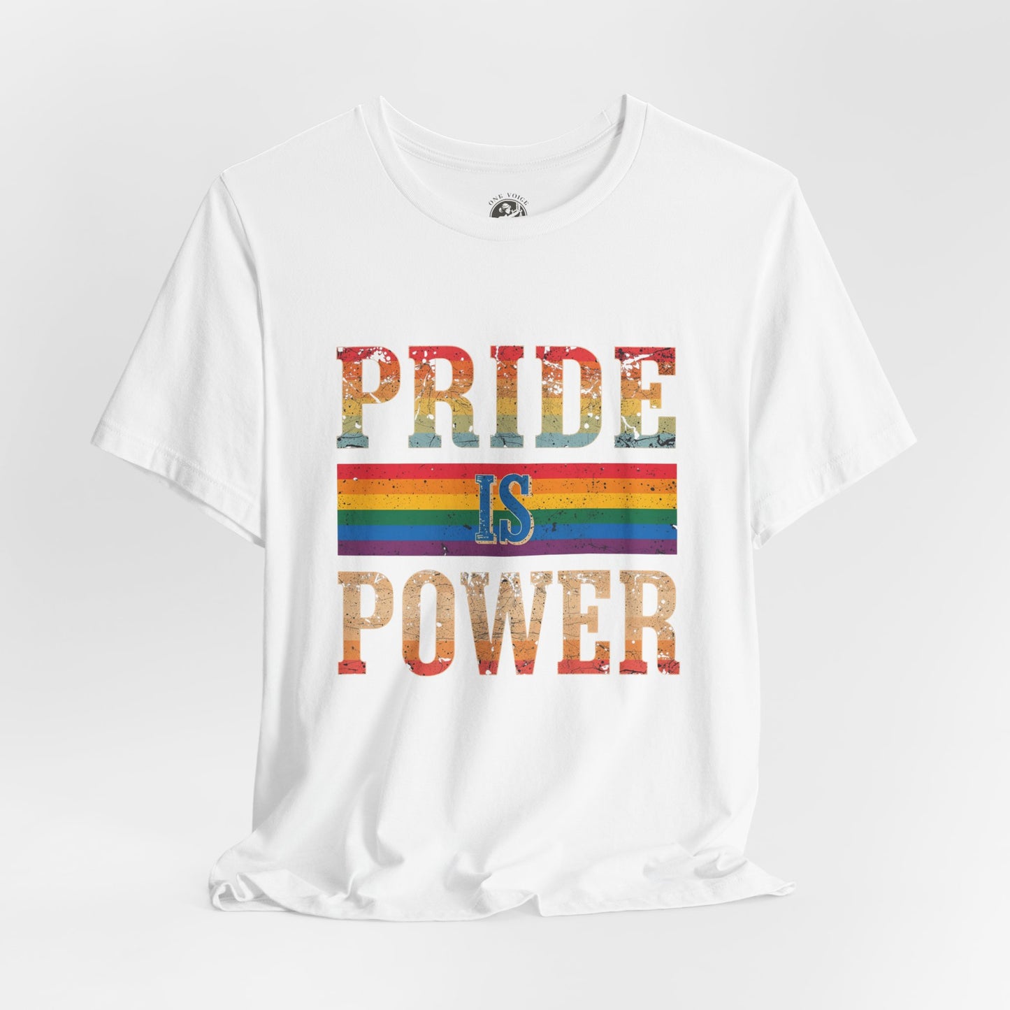 Pride is Power – Unisex Jersey Tee | Pride T-Shirt | LGBTQ+ Apparel | Equality Statement Shirt | Comfortable Casual Wear | Gift for Activists