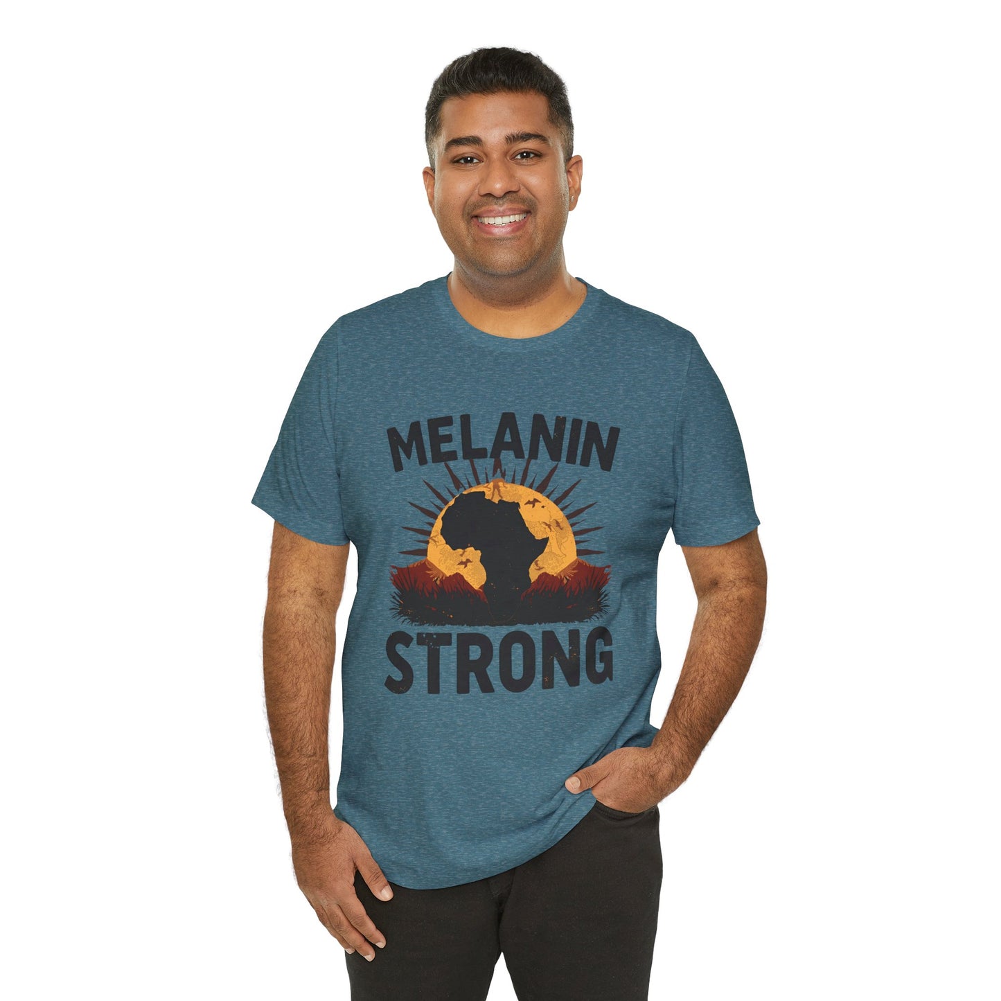 Melanin Strong – Unisex Jersey Short Sleeve Shirt | Empowerment Tee | Black History Month Apparel | Statement Shirt | Gift for Activists