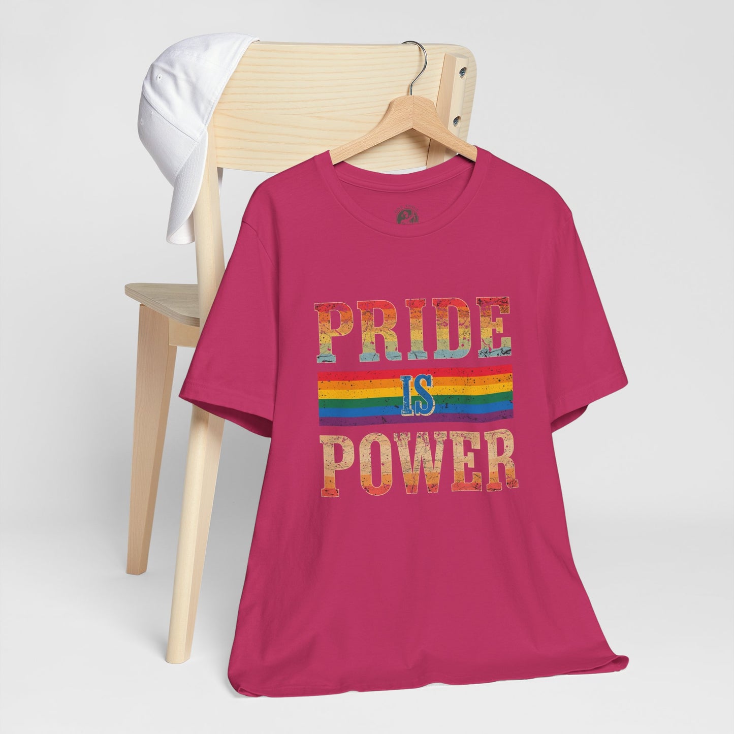 Pride is Power – Unisex Jersey Tee | Pride T-Shirt | LGBTQ+ Apparel | Equality Statement Shirt | Comfortable Casual Wear | Gift for Activists