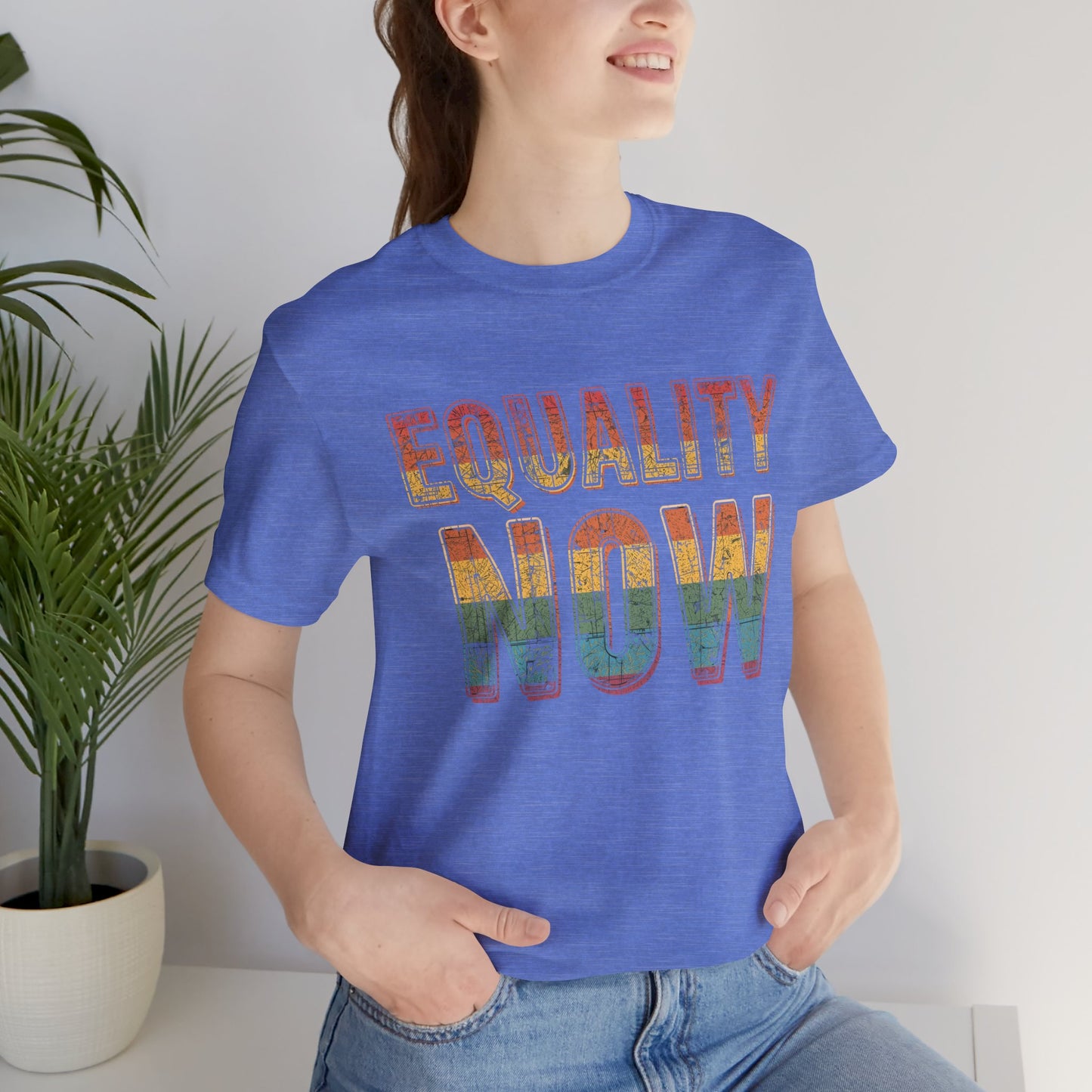 Equality Now – Unisex Jersey Tee | Trans Pride T-Shirt | LGBTQ+ Apparel | Equality Statement Shirt | Comfortable Casual Wear | Gift for Activists