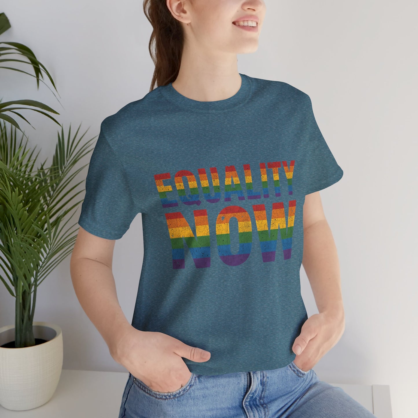Equality Now – Unisex Jersey Tee | Pride T-Shirt | LGBTQ+ Apparel | Equality Statement Shirt | Comfortable Casual Wear | Gift for Activists