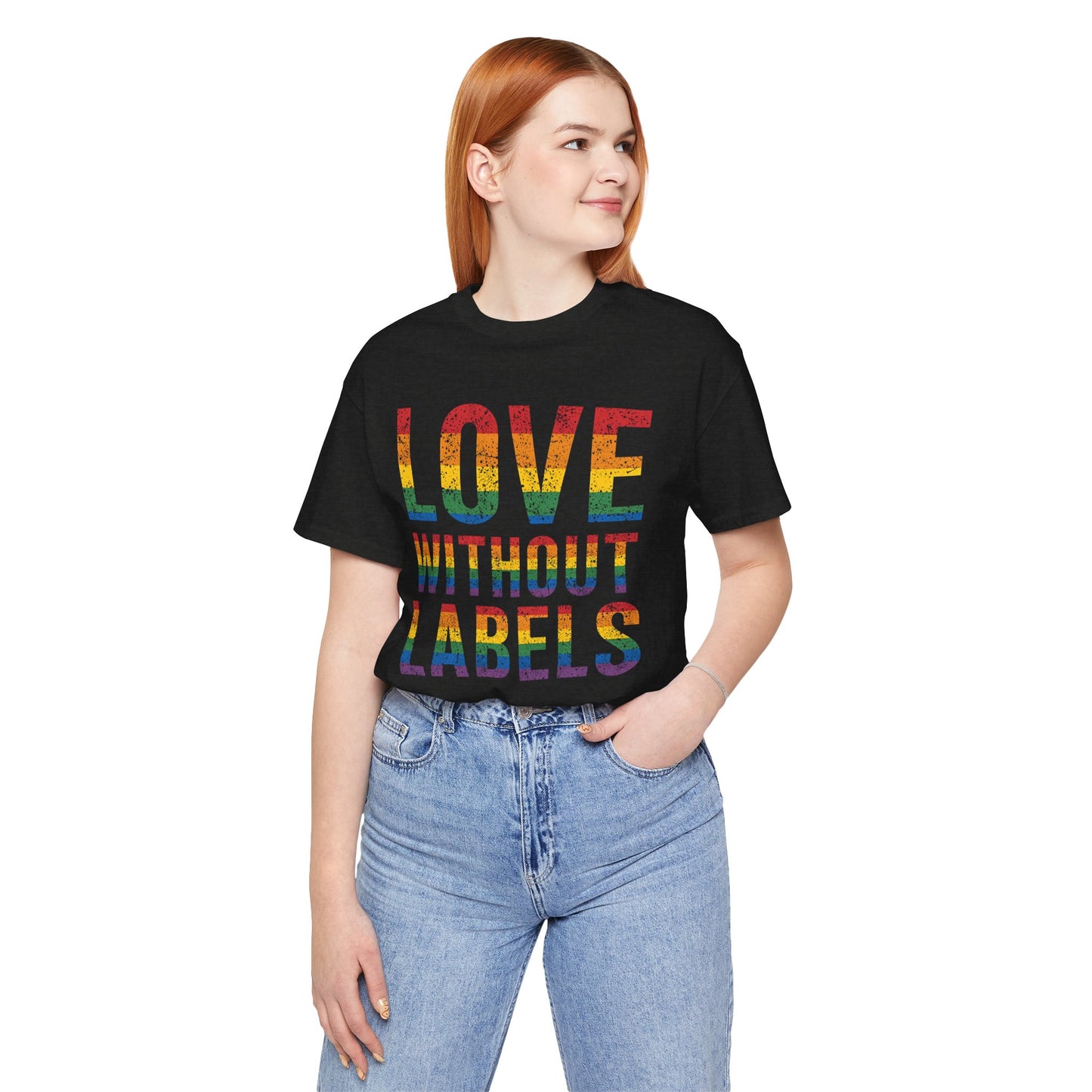 Love Without Labels – Unisex Tee | Celebrate Pride | LGBTQ+ Support Shirt | Casual Wear | Gift for Friends | PrideWEAR Collection
