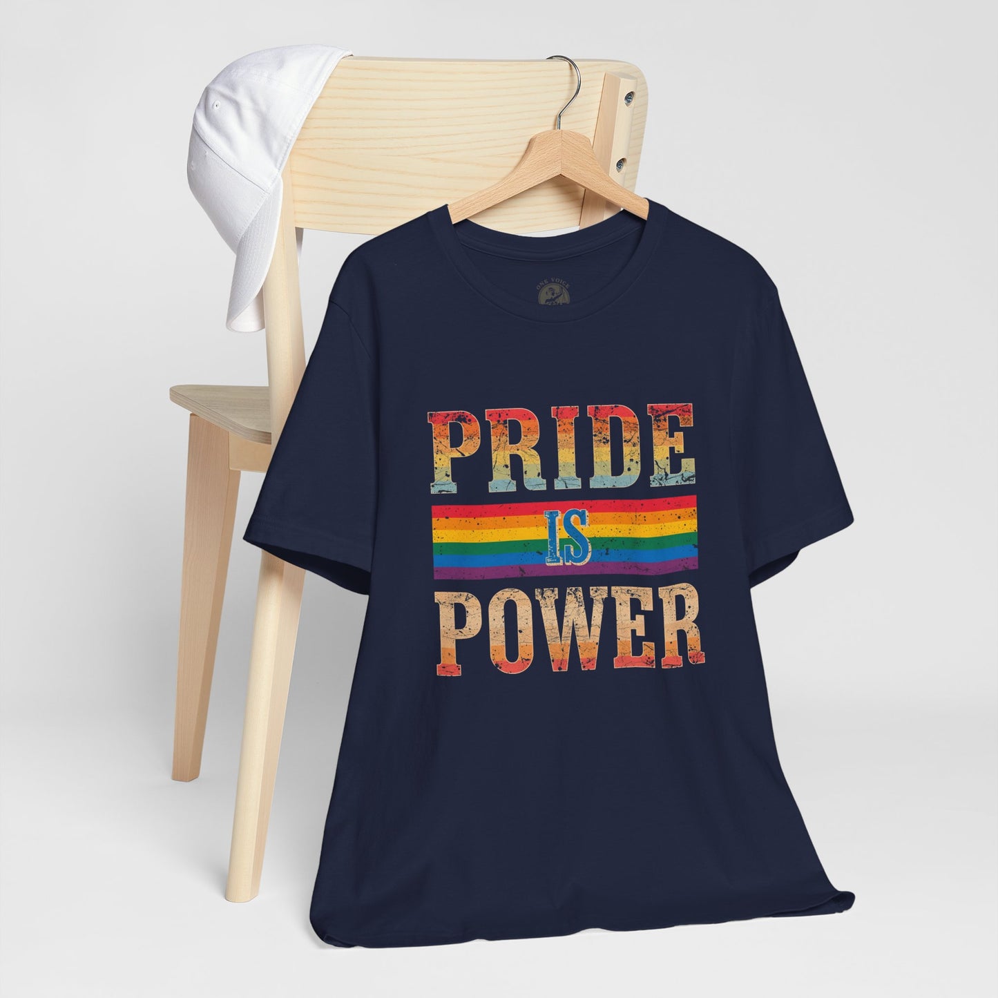 Pride is Power – Unisex Jersey Tee | Pride T-Shirt | LGBTQ+ Apparel | Equality Statement Shirt | Comfortable Casual Wear | Gift for Activists