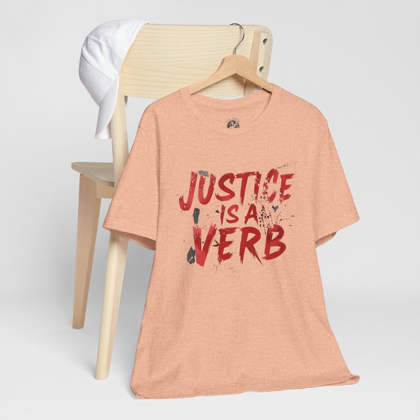 Justice Is a Verb T-Shirt | Unisex Short Sleeve Statement Tee, Activism Apparel, Equality Shirt, Social Justice Gift