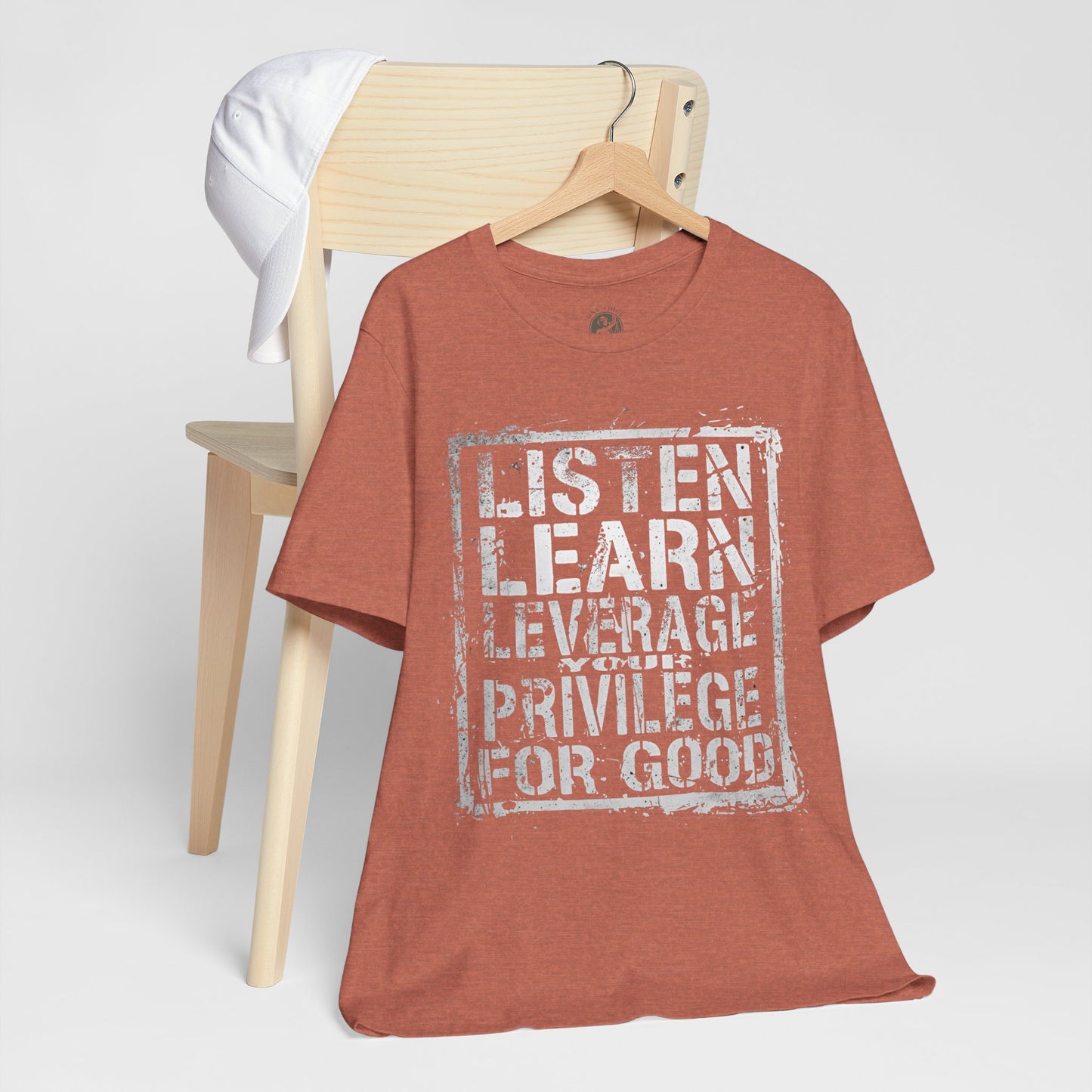 Listen, Learn Leverage Your Privilege for Good – Unisex Jersey Short Sleeve Shirt | Activism T-Shirt | Social Justice Apparel | Casual Wear | Gift for Advocates