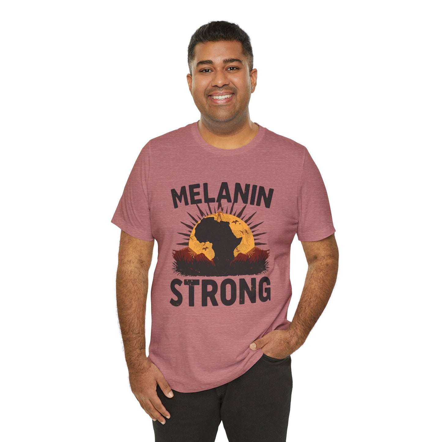 Melanin Strong – Unisex Jersey Short Sleeve Shirt | Empowerment Tee | Black History Month Apparel | Statement Shirt | Gift for Activists