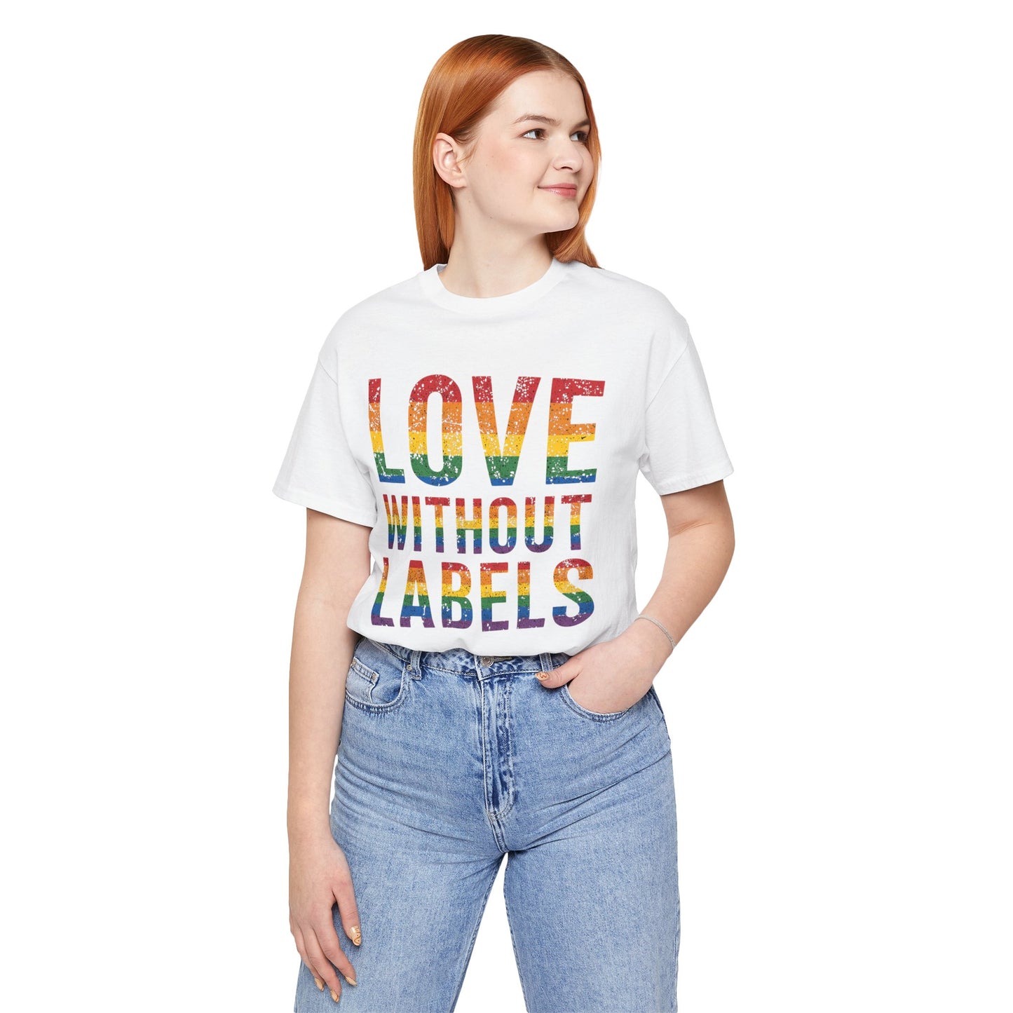 Love Without Labels – Unisex Tee | Celebrate Pride | LGBTQ+ Support Shirt | Casual Wear | Gift for Friends | PrideWEAR Collection