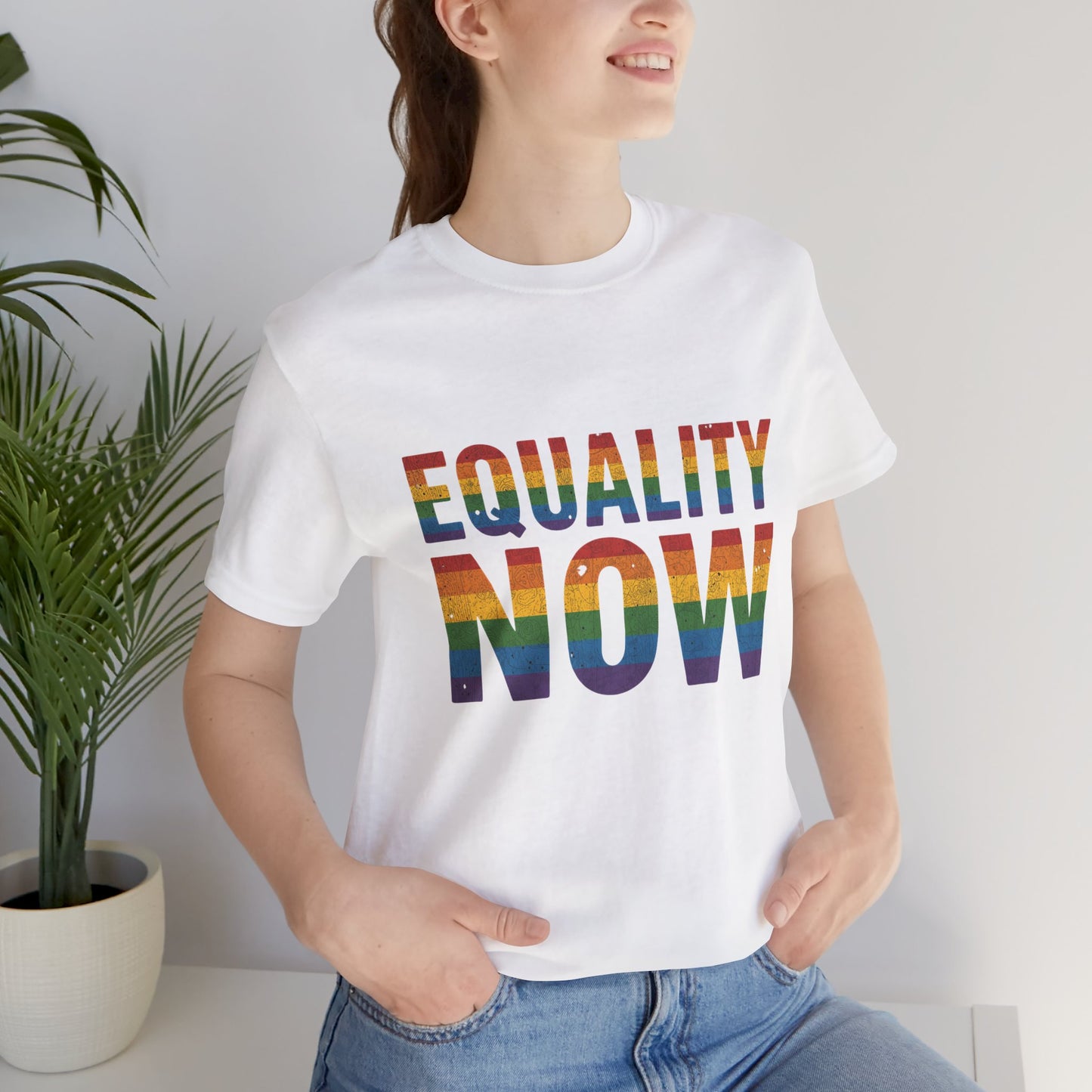 Equality Now – Unisex Jersey Tee | Pride T-Shirt | LGBTQ+ Apparel | Equality Statement Shirt | Comfortable Casual Wear | Gift for Activists