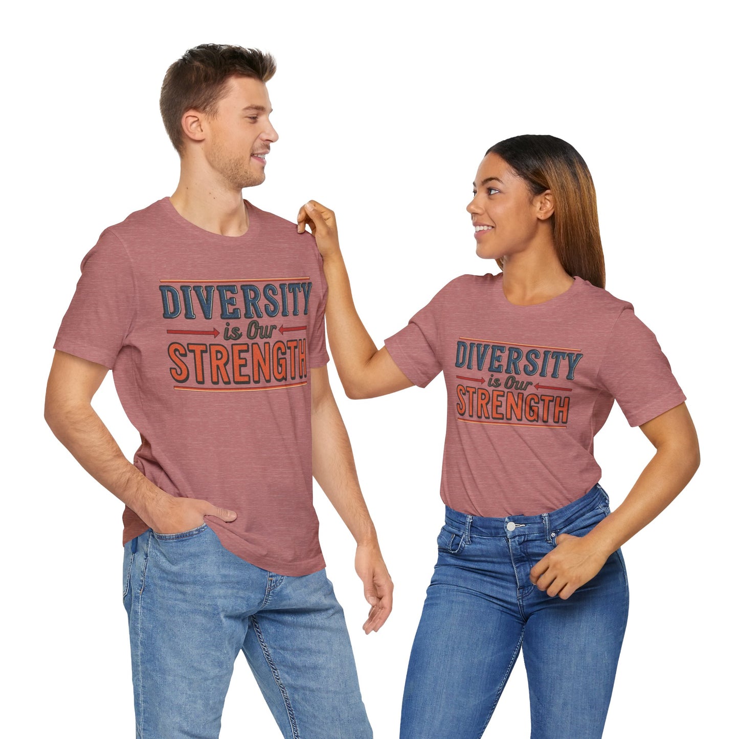 Diversity is Our Strength – Unisex T-Shirt | Equality Message Short Sleeve Tee | Pride Event Shirt | Casual Wear | Gifts for Friends & Allies