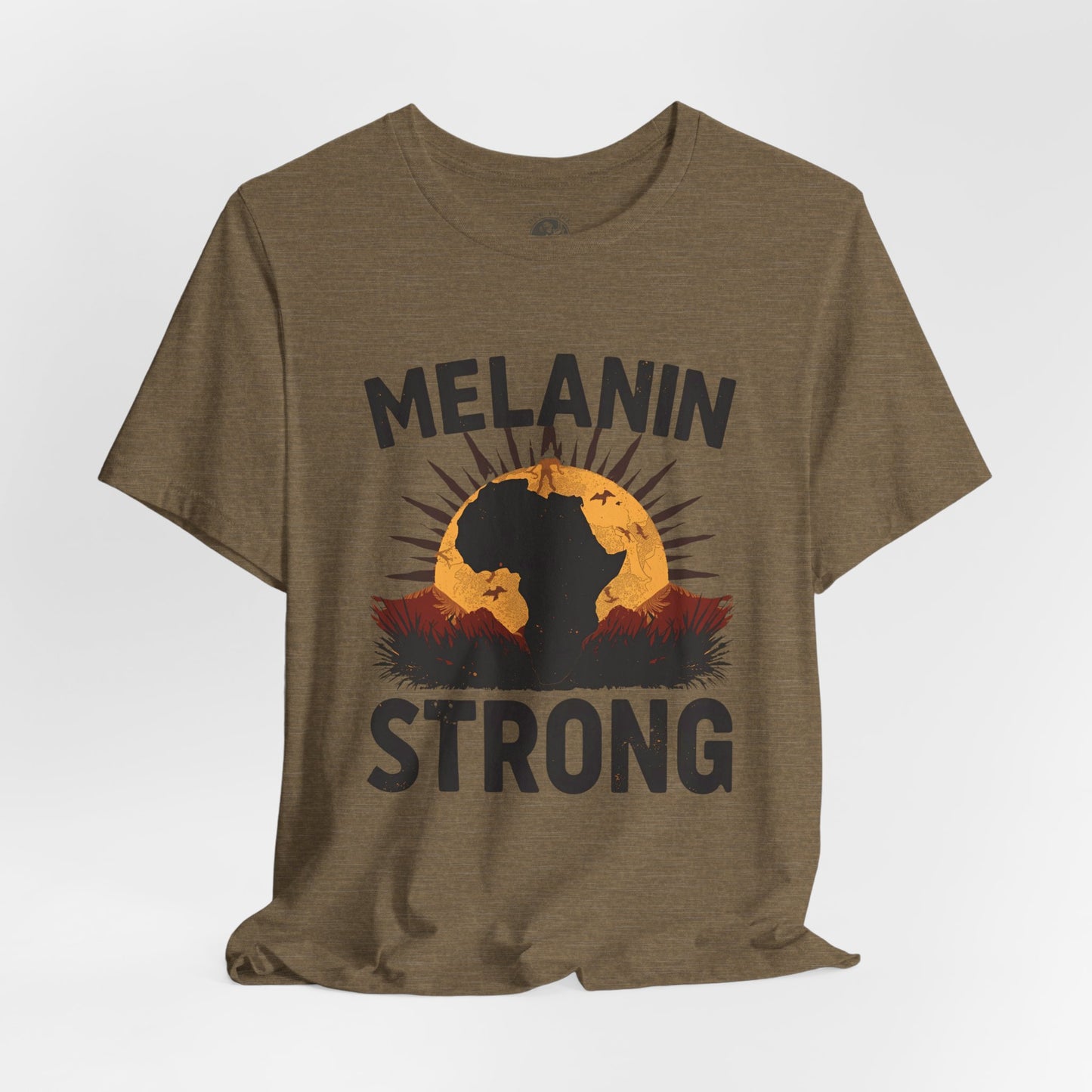 Melanin Strong – Unisex Jersey Short Sleeve Shirt | Empowerment Tee | Black History Month Apparel | Statement Shirt | Gift for Activists
