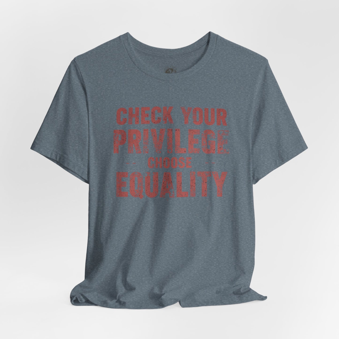 Check Your Privilege Choose Equality – Equality Message Unisex T-Shirt | Social Justice Tee | Casual Wear | Gift for Activists | Summer Fashion | Equality Awareness