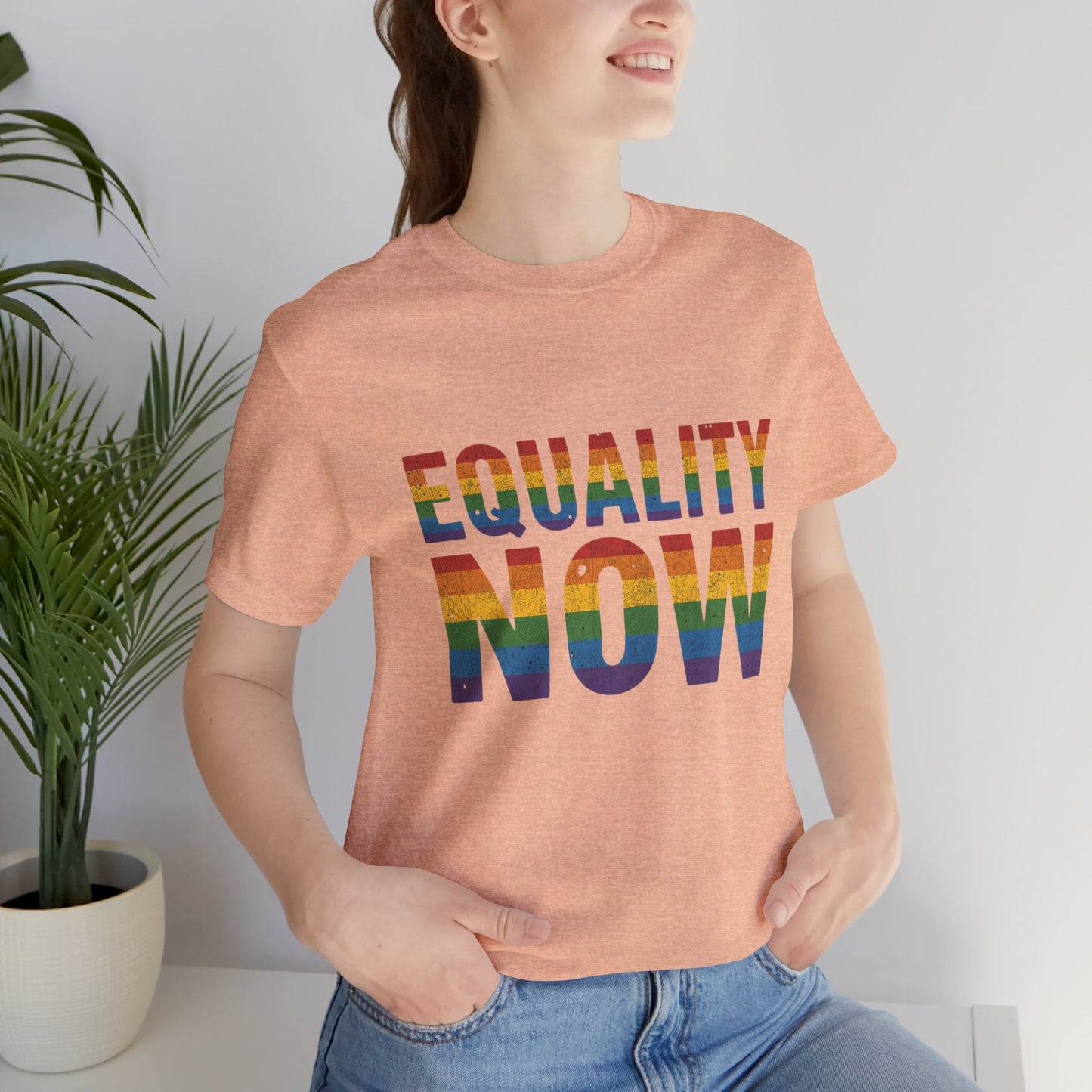 Equality Now – Unisex Jersey Tee | Pride T-Shirt | LGBTQ+ Apparel | Equality Statement Shirt | Comfortable Casual Wear | Gift for Activists