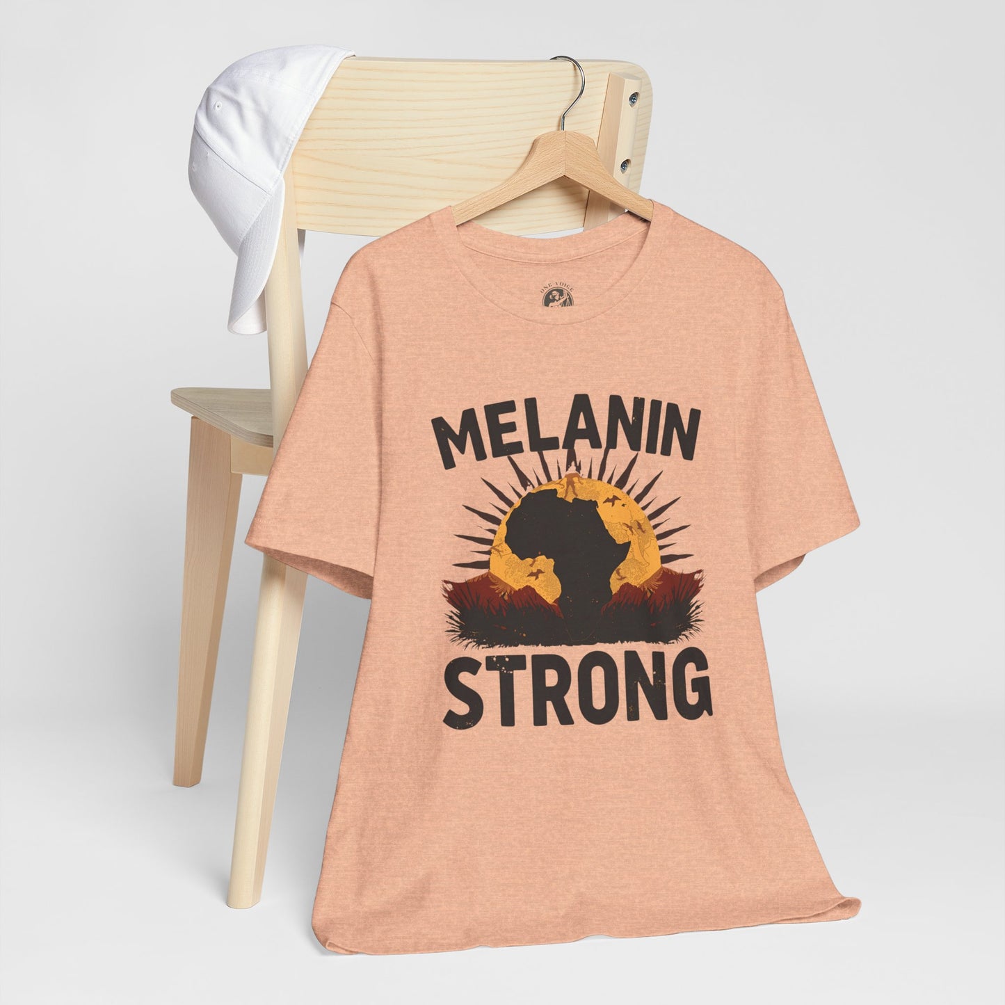 Melanin Strong – Unisex Jersey Short Sleeve Shirt | Empowerment Tee | Black History Month Apparel | Statement Shirt | Gift for Activists
