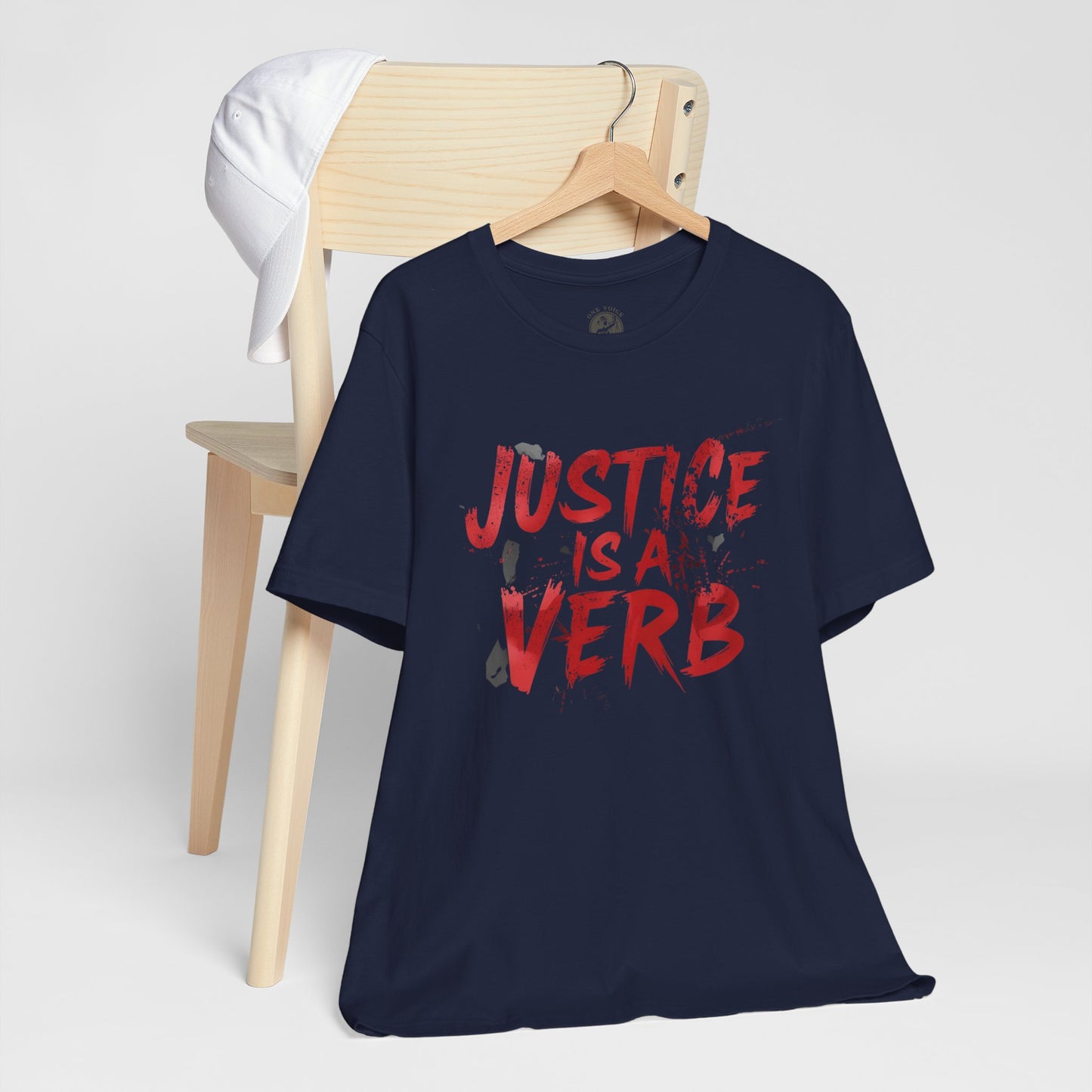 Justice Is a Verb T-Shirt | Unisex Short Sleeve Statement Tee, Activism Apparel, Equality Shirt, Social Justice Gift