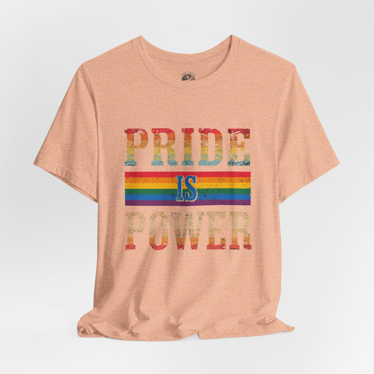 Pride is Power – Unisex Jersey Tee | Pride T-Shirt | LGBTQ+ Apparel | Equality Statement Shirt | Comfortable Casual Wear | Gift for Activists