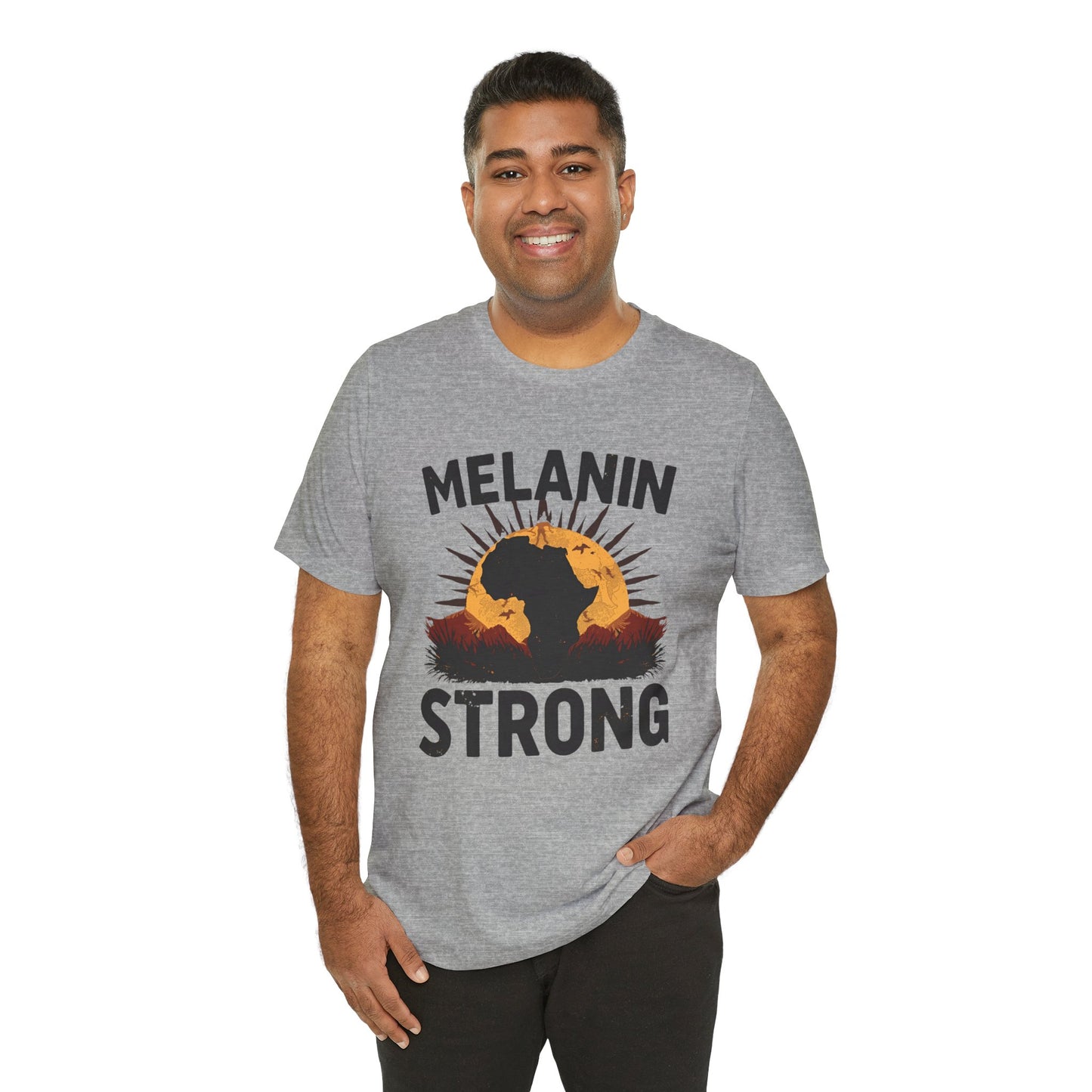 Melanin Strong – Unisex Jersey Short Sleeve Shirt | Empowerment Tee | Black History Month Apparel | Statement Shirt | Gift for Activists