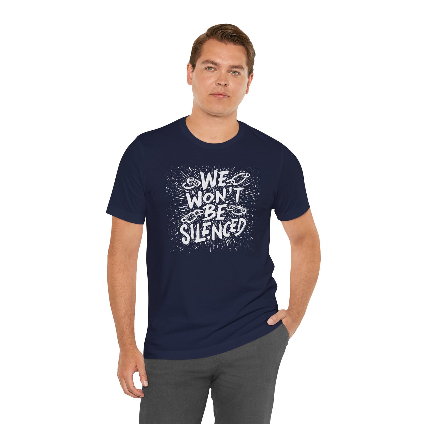 We Won’t Be Silenced Tee – Unisex StatementWEAR Graphic Shirt for Activists, Protest Apparel, Social Justice Gift, Political Statement T-Shirt